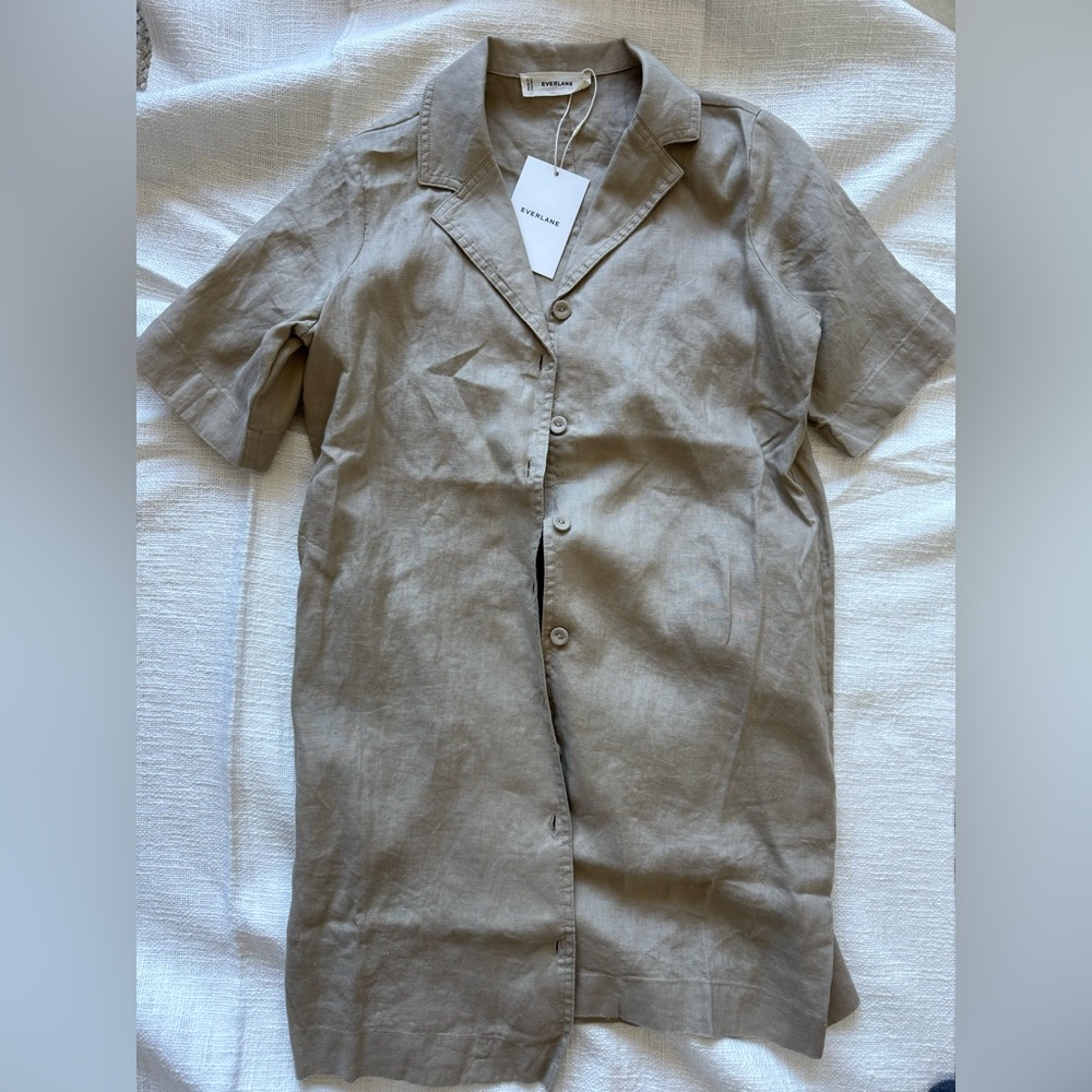 Everlane NWT linen shirt dress